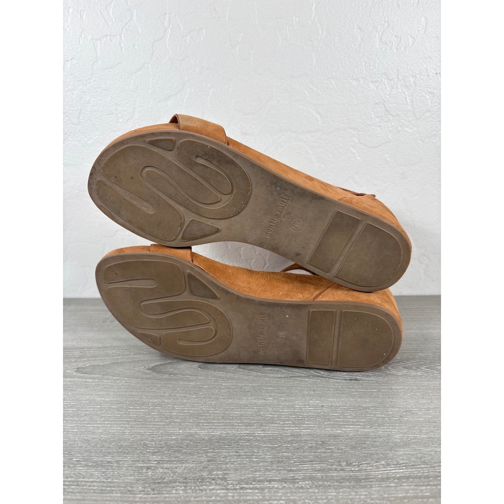 Gentle Souls Kenneth Cole Gianna 2 Brown Suede Ankle Strap Wedge Sandals 7.5 - Picture 7 of 7